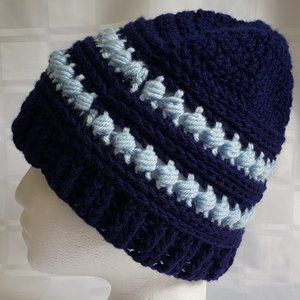 Blue Women's Slouchy Beanie Winter Hat Toque